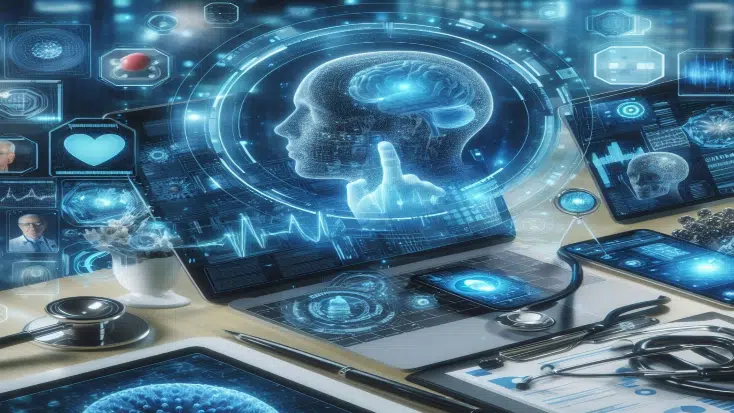 AI in healthcare: Diagnose diseases faster, predict risks & personalize treatments. Doctors use AI as a tool, not a replacement. Future of medicine!