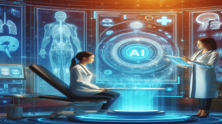 AI in healthcare: Diagnose diseases faster, predict risks & personalize treatments. Doctors use AI as a tool, not a replacement. Future of medicine!
